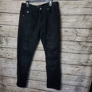 Victorious Destroyed Black Jeans Size 36X32